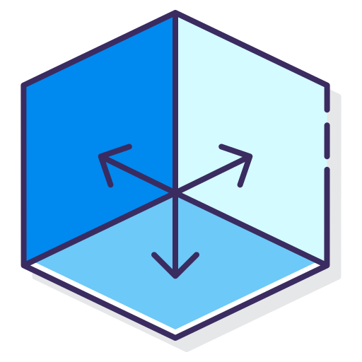 2D and 3D axes